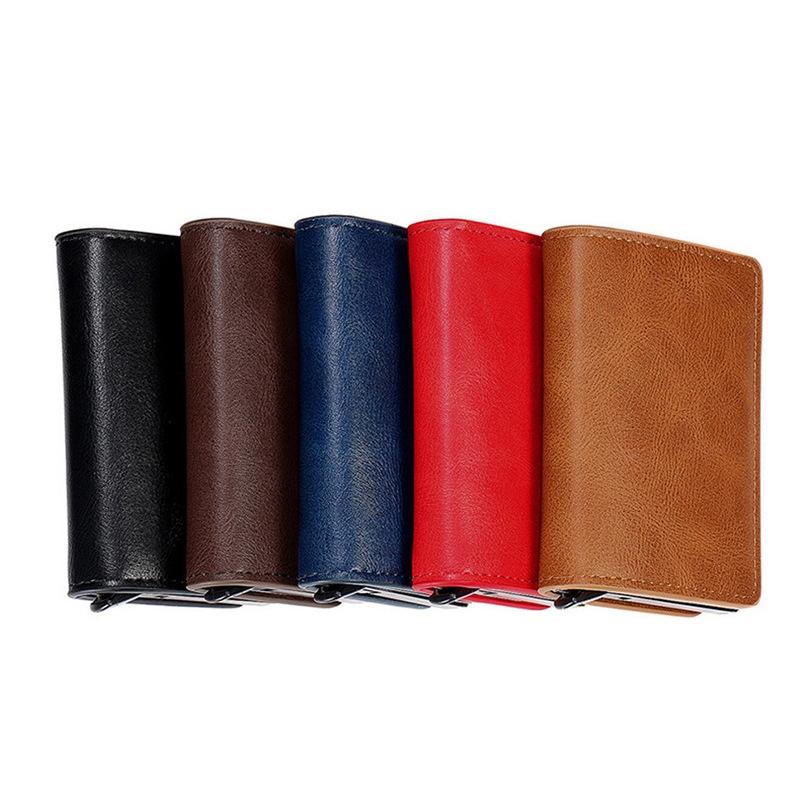 Automatic Rfid Blocking Card Holder with Coin Pocket - Red - The Cool Collective AU
