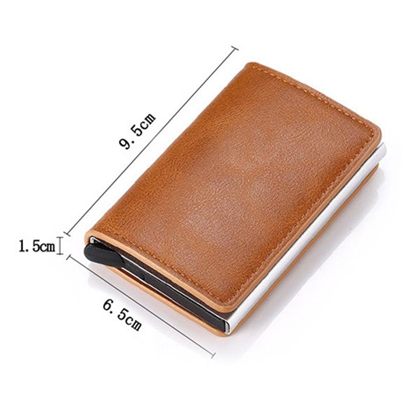Automatic Rfid Blocking Card Holder with Coin Pocket - Red - The Cool Collective AU