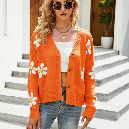 Autumn And Winter Female Knitted Cardigan College Style Sweater Jacket - Pink - L - The Cool Collective AU