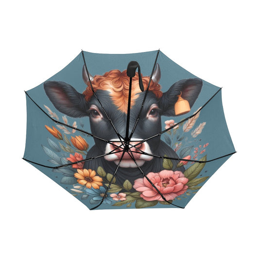 Highland Cow Anti-UV Auto-Foldable Umbrella - The Cool Collective AU