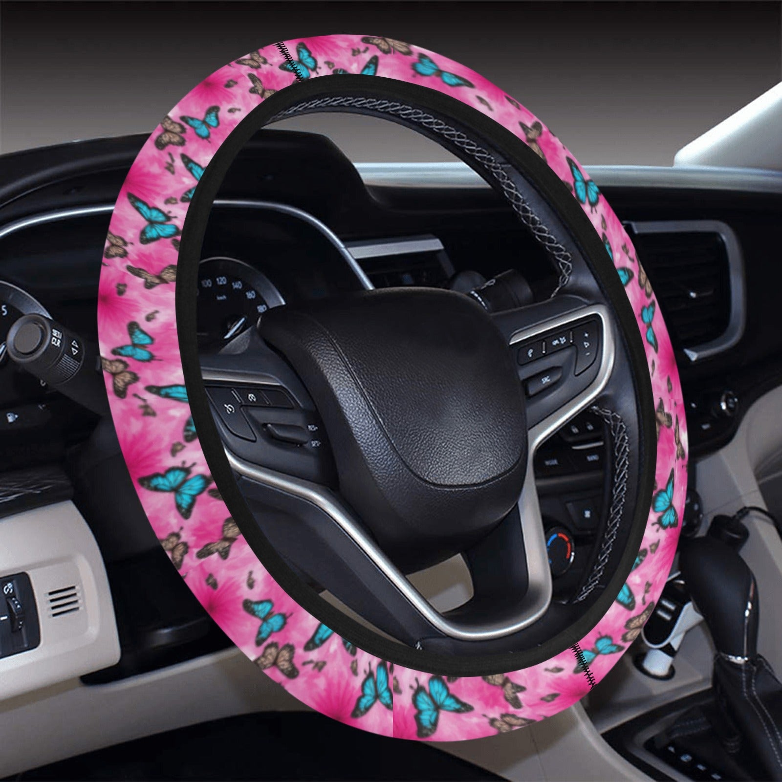 Butterflies Steering Wheel Cover with Elastic Edge - The Cool Collective AU