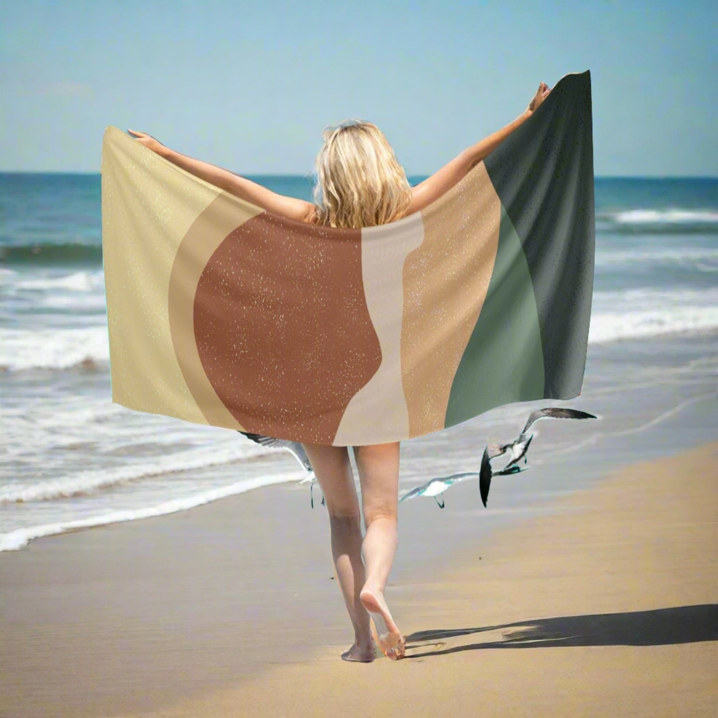 Earthy Tones Beach Towel 31"x71" - The Cool Collective AU
