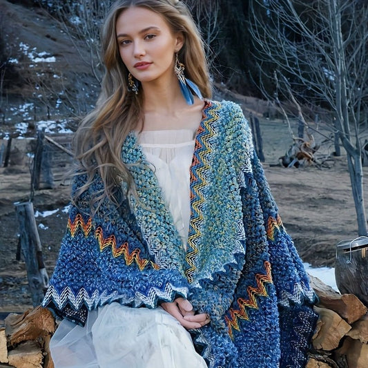 Boho Faux Fur Tassel Shawl – Warm, Stylish Women's Wrap - The Cool Collective AU