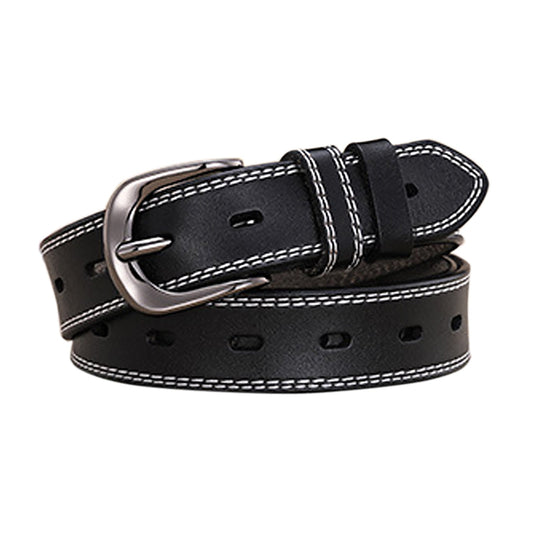 Classic Leather Belts for Women, Joyreap Genuine Leather Womens Belts Alloy Pin Buckle (Black) - The Cool Collective AU