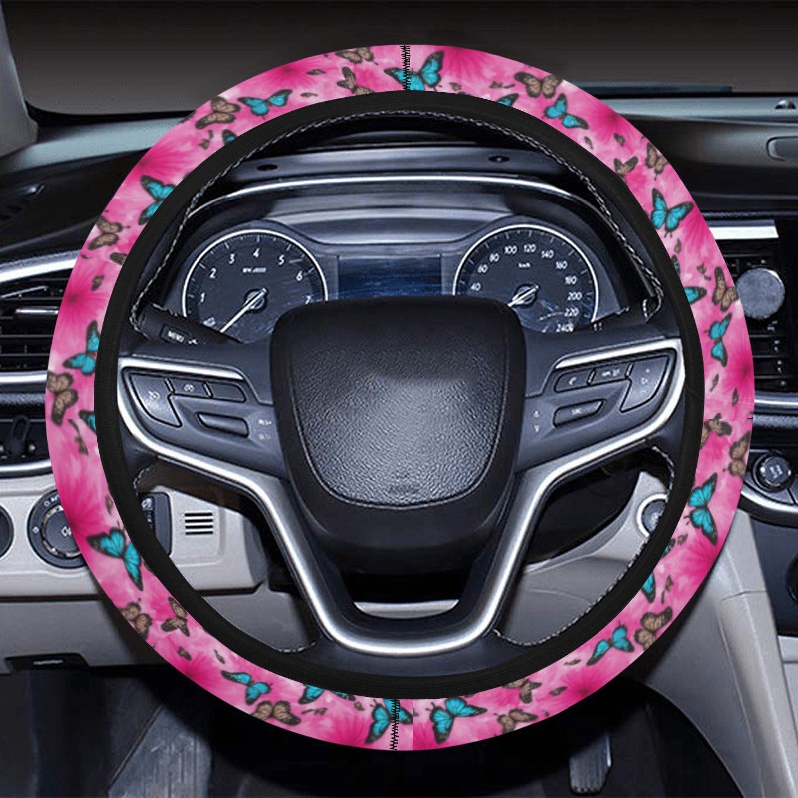 Butterflies Steering Wheel Cover with Elastic Edge - The Cool Collective AU