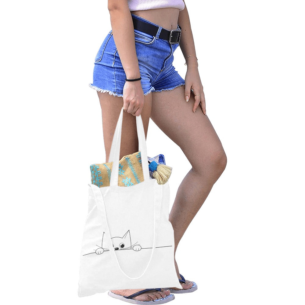 Peek a Boo Cat Canvas Tote Bag - The Cool Collective AU