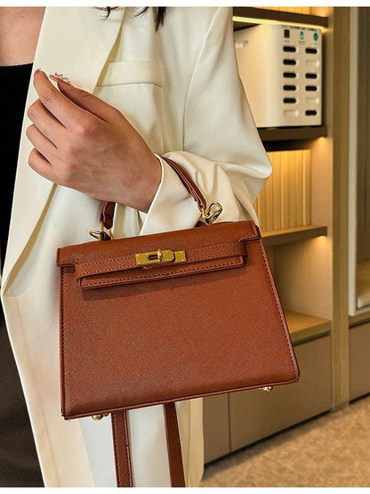 Elegant PU Leather Top Handle Satchel Bag - Versatile Crossbody & Shoulder Bag(white) - The Cool Collective AU