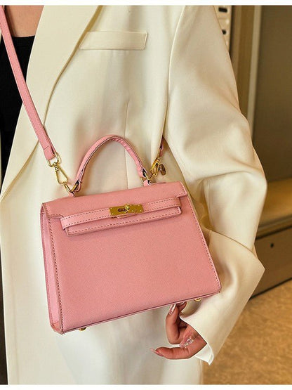 Elegant PU Leather Top Handle Satchel Bag - Versatile Crossbody & Shoulder Bag(white) - The Cool Collective AU