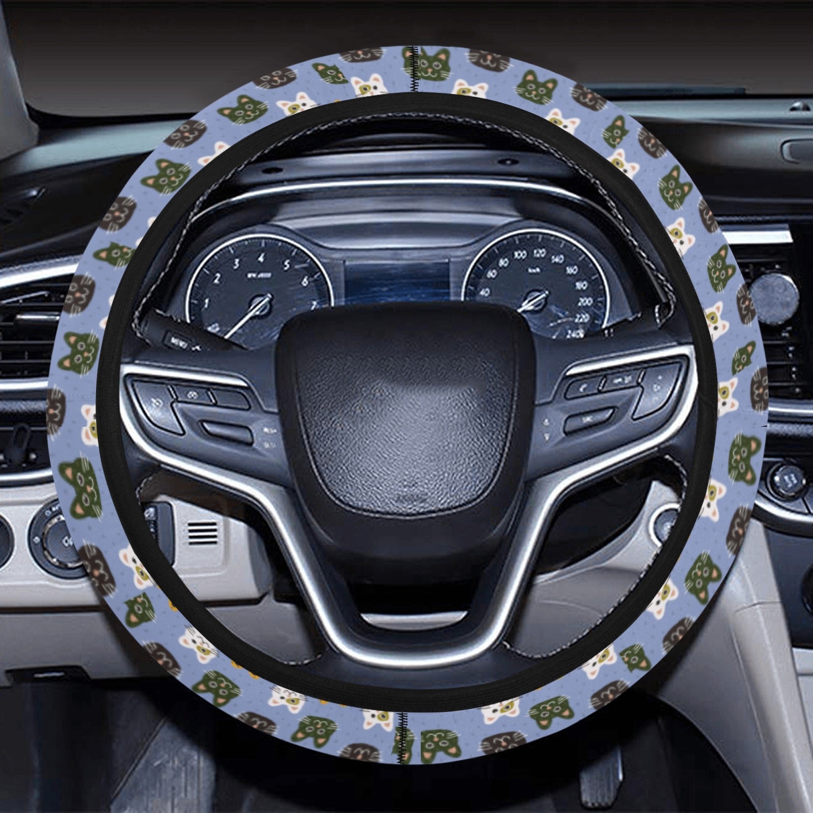 Kitty Cat Steering Wheel Cover with Elastic Edge - The Cool Collective AU