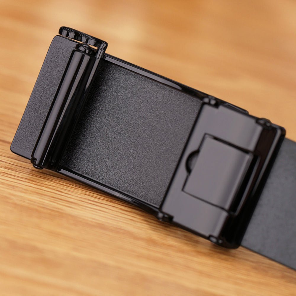 Genuine Cowhide Embossed with Crocodile Pattern Belt Luxury Business Automatic Belts (Black) - The Cool Collective AU