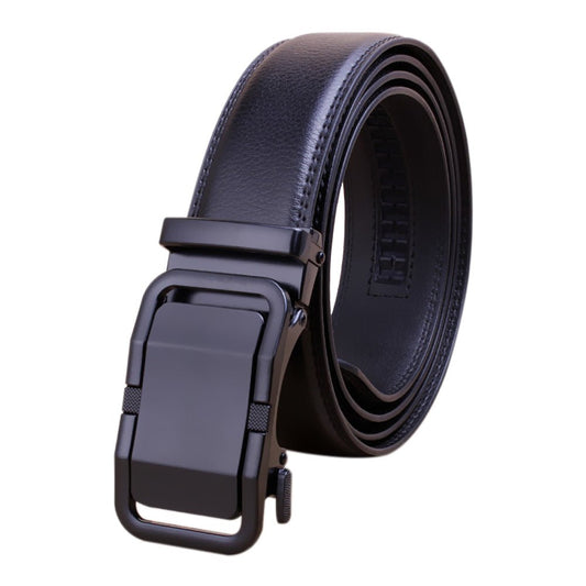 Genuine Leather Belt Men's Plate Reversible Buckle Business Dress Belts (Style 01) - The Cool Collective AU