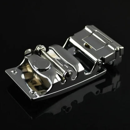 Genuine Leather Belt Men's Plate Reversible Buckle Business Dress Belts (Style 03) - The Cool Collective AU