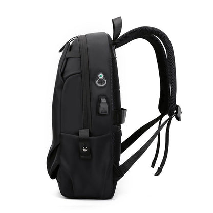 Grey Modern Anti - Theft Laptop Backpack with USB Charging Port - Water - Repellent Travel & Business Bag for 15.6 Inch Laptops - The Cool Collective AU