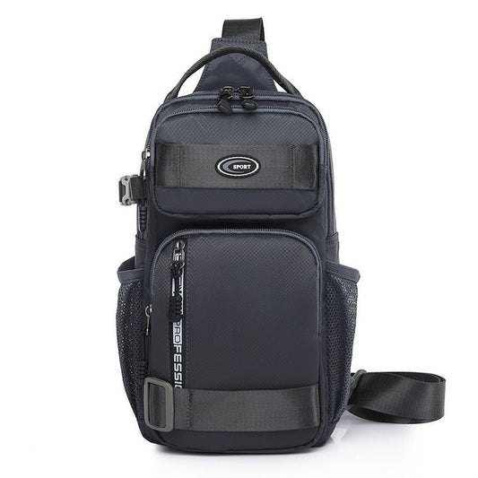 Grey Stylish Multi - Functional Men's Chest Bag - Lightweight Crossbody Sling Pack - The Cool Collective AU