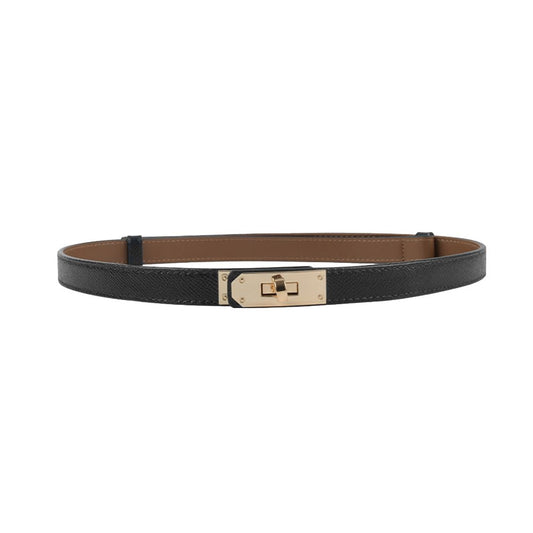 Luxury Cow Leather Women Waist Belt Slim Corset Strap Dress Shirt Belt (Black) - The Cool Collective AU