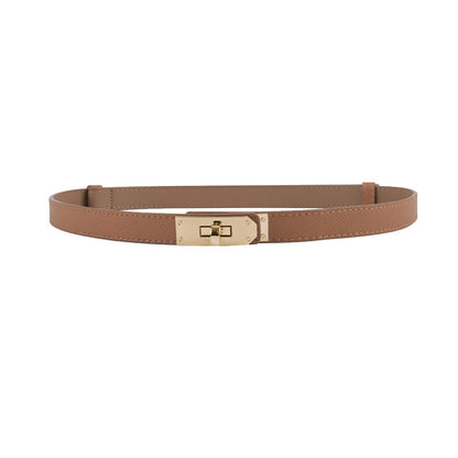 Luxury Cow Leather Women Waist Belt Slim Corset Strap Dress Shirt Belt (Caramel) - The Cool Collective AU