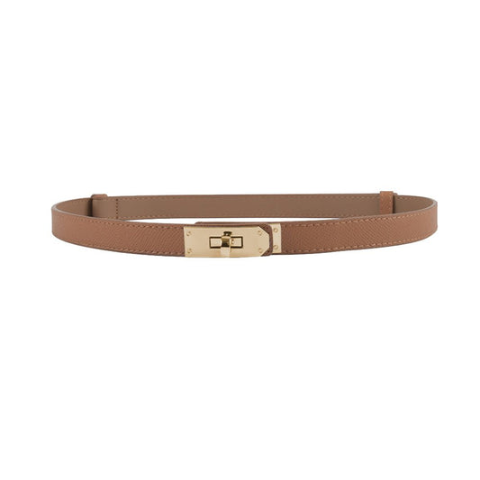 Luxury Cow Leather Women Waist Belt Slim Corset Strap Dress Shirt Belt (Caramel) - The Cool Collective AU