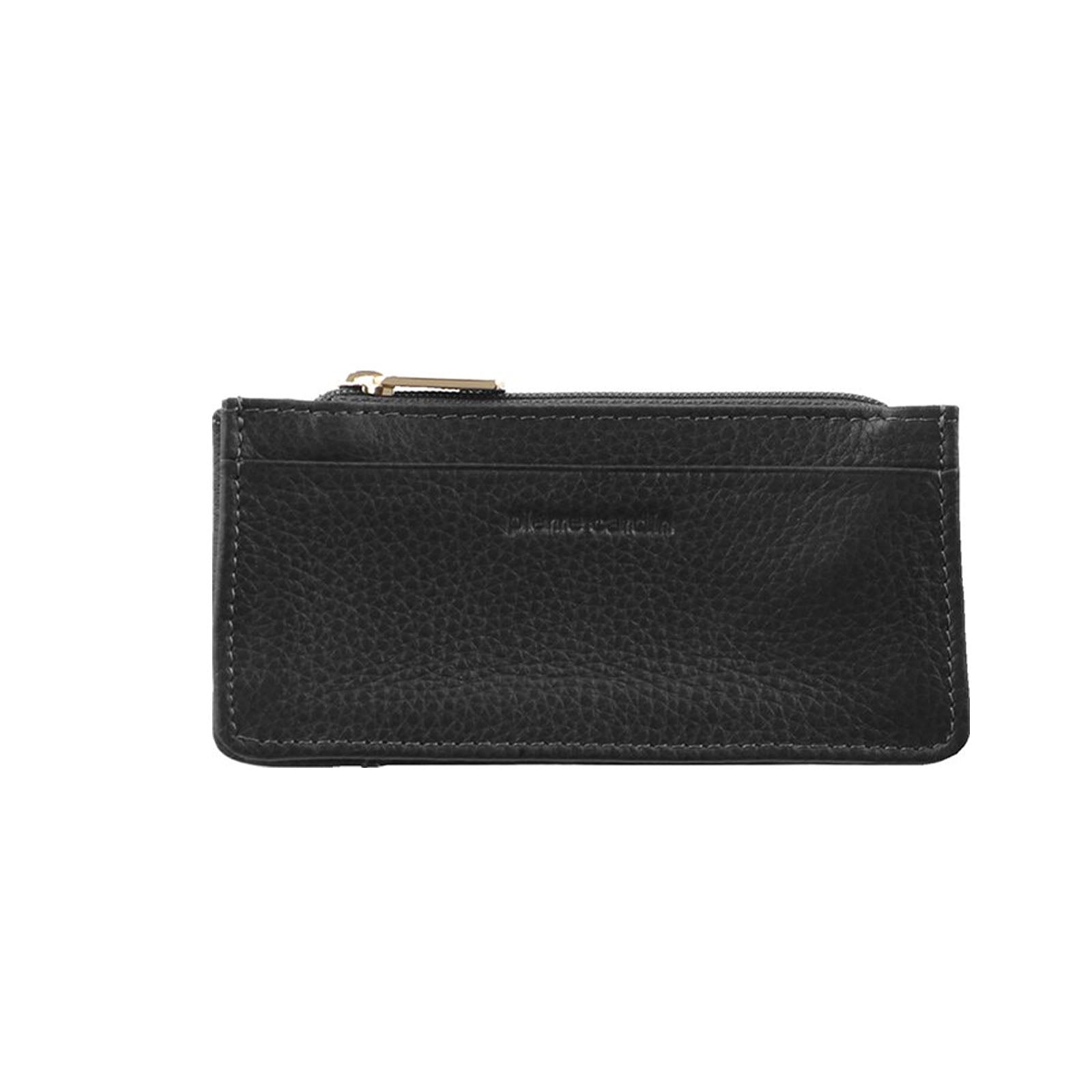 Pierre Cardin Womens Soft Italian Leather Coin Purse Holder Wallet - Black - The Cool Collective AU