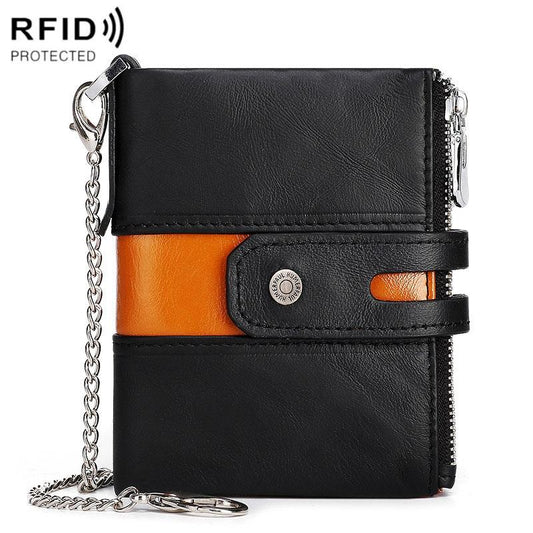 Retro Mens Coin Purse with Rfid Protection - Black - The Cool Collective AU