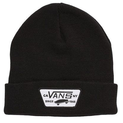 VANS Milford Beanie Warm Winter Knit Hat Ski Cap - Black - The Cool Collective AU