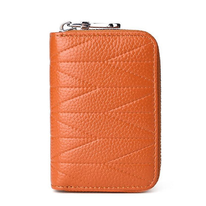 Women Anti Magnetic Leather Rfid Wallet - Black - The Cool Collective AU