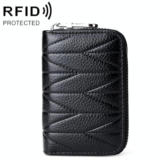 Women Anti Magnetic Leather Rfid Wallet - Black - The Cool Collective AU