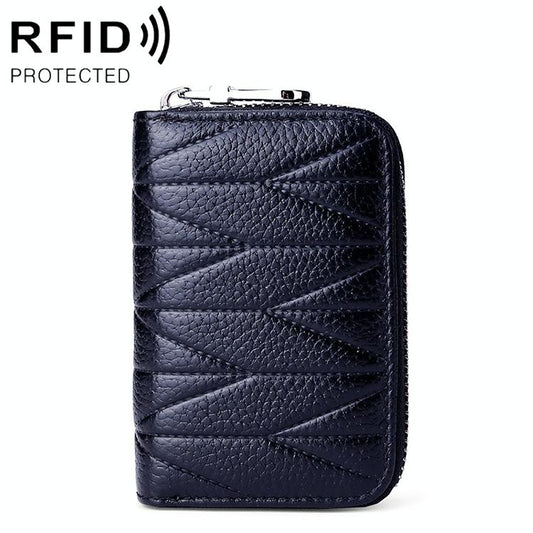 Women Anti Magnetic Leather Rfid Wallet - Dark Blue - The Cool Collective AU