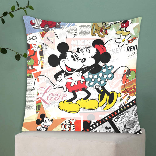 Mickey/Mini Zippered Cushion Cover 20"x20" - The Cool Collective AU