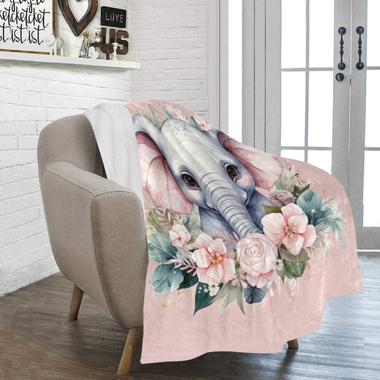 Adorable Elephant - Ultra-Soft Micro Fleece Blanket 50"x60" - The Cool Collective AU