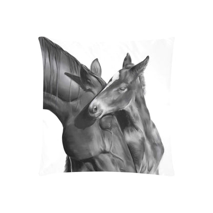 Mare & Foal Cushion Cover Zippered Cushion Cover 20"x20" - The Cool Collective AU