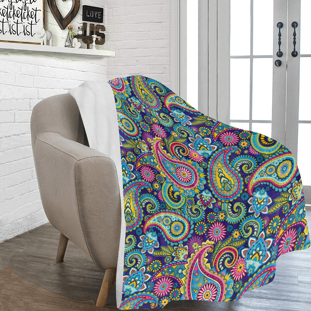 Paisley Printed Ultra-Soft Micro Fleece Blanket - The Cool Collective AU