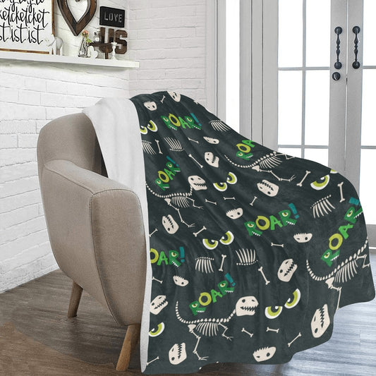 Kids Dinosaur Skeleton Ultra-Soft Micro Fleece Blanket - The Cool Collective AU