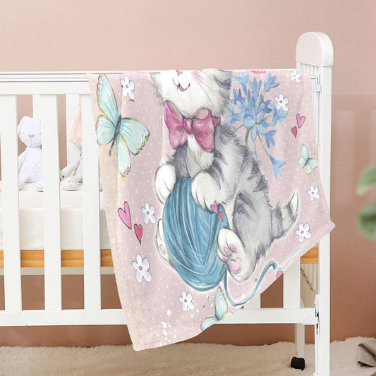 Pretty Kitty Baby Blanket - The Cool Collective AU