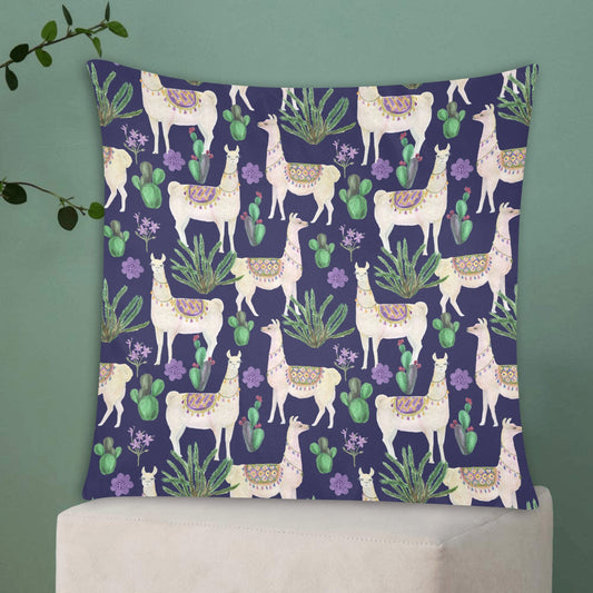 Llama Custom Zippered Pillow Case 20"x20" - The Cool Collective AU