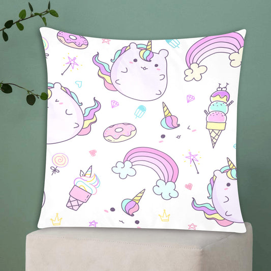Donuts & Ice Cream Unicorn Zippered Cushion Cover 20"x20" - The Cool Collective AU