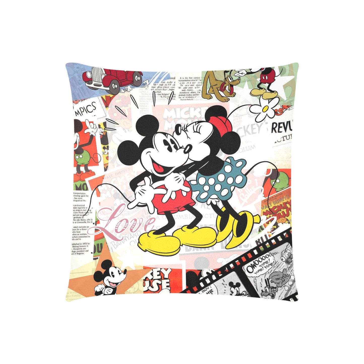 Mickey/Mini Zippered Cushion Cover 20"x20" - The Cool Collective AU