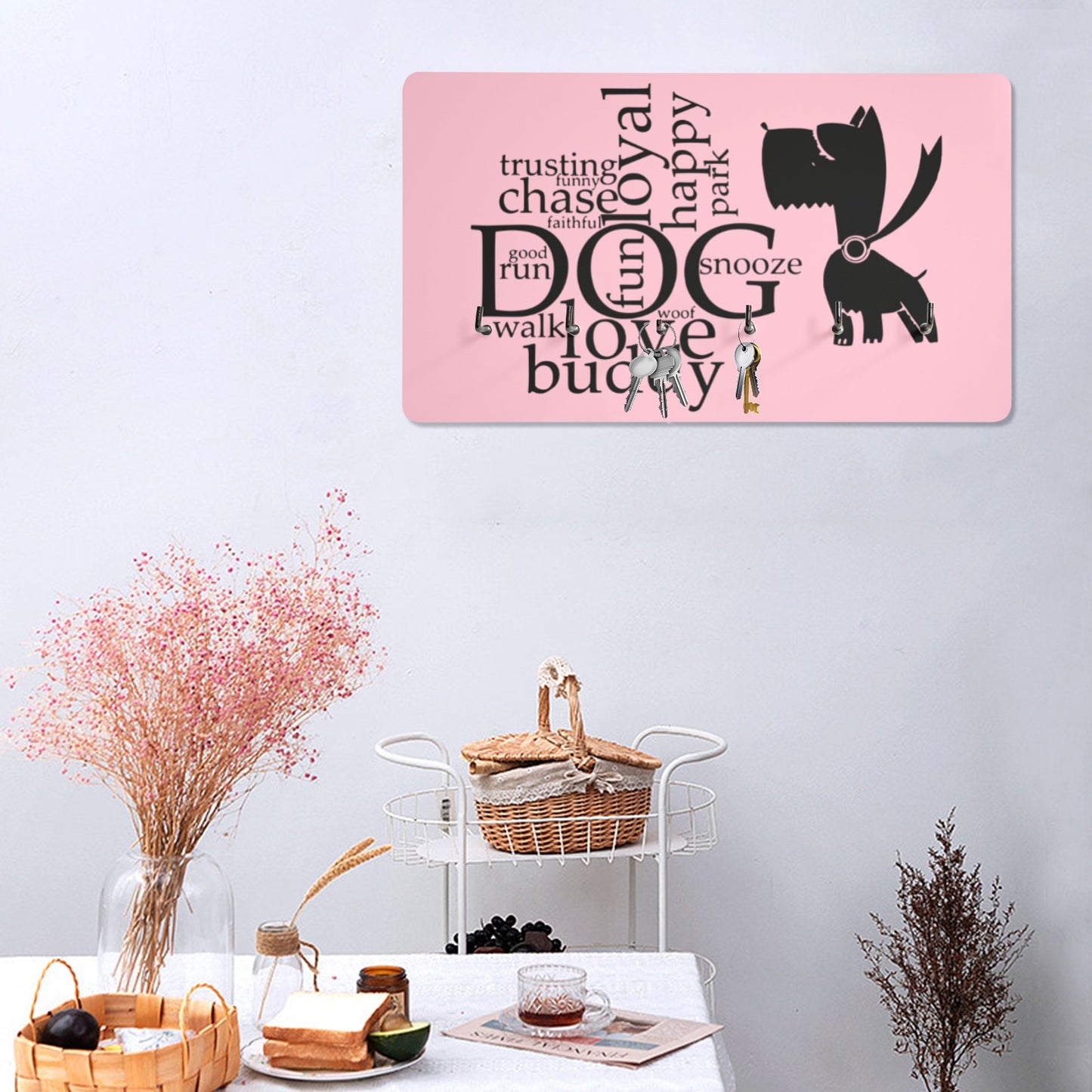 Puppy Word Art Wall Mounted Decor Key Holder - The Cool Collective AU