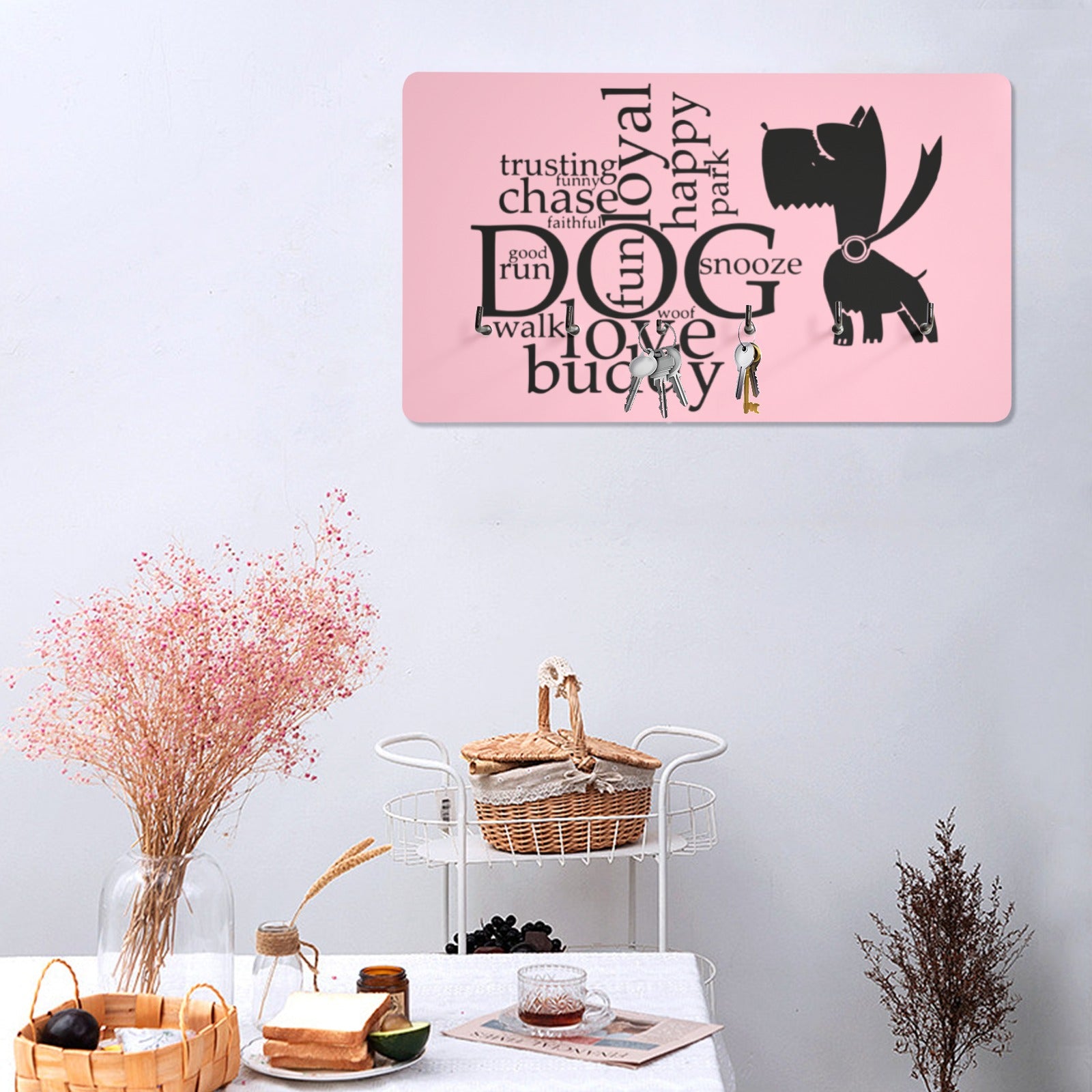 Puppy Word Art Wall Mounted Decor Key Holder - The Cool Collective AU