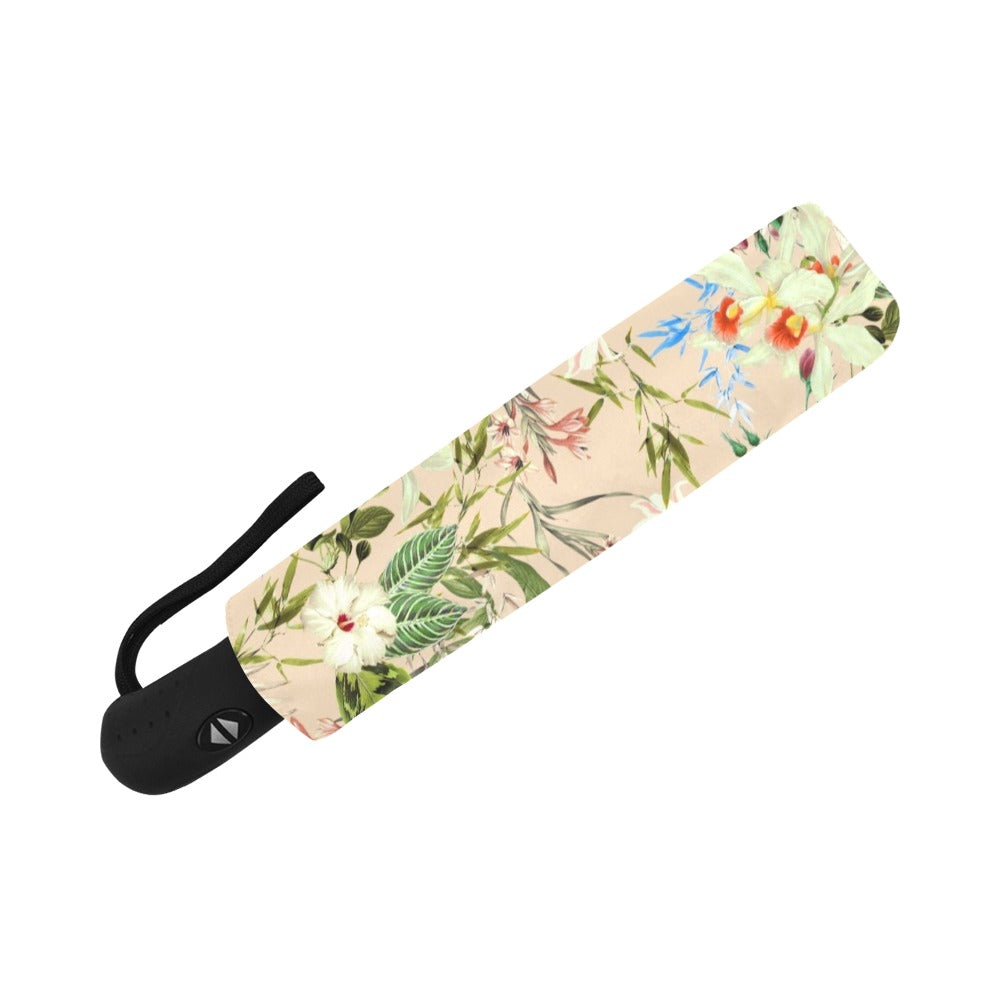 Tropical floral Anti-UV Auto-Foldable Umbrella - The Cool Collective AU