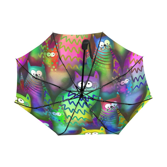Cats Anti-UV Auto-Foldable Umbrella - The Cool Collective AU
