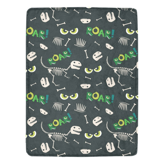 Kids Dinosaur Skeleton Ultra-Soft Micro Fleece Blanket - The Cool Collective AU
