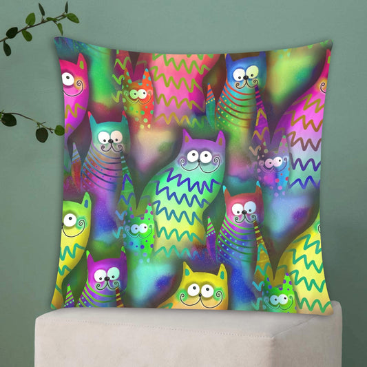 Cats Zippered Cushion Cover 20"x20" - The Cool Collective AU