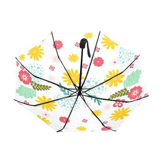 Floral Arrangement Anti-UV Auto-Foldable Umbrella - The Cool Collective AU