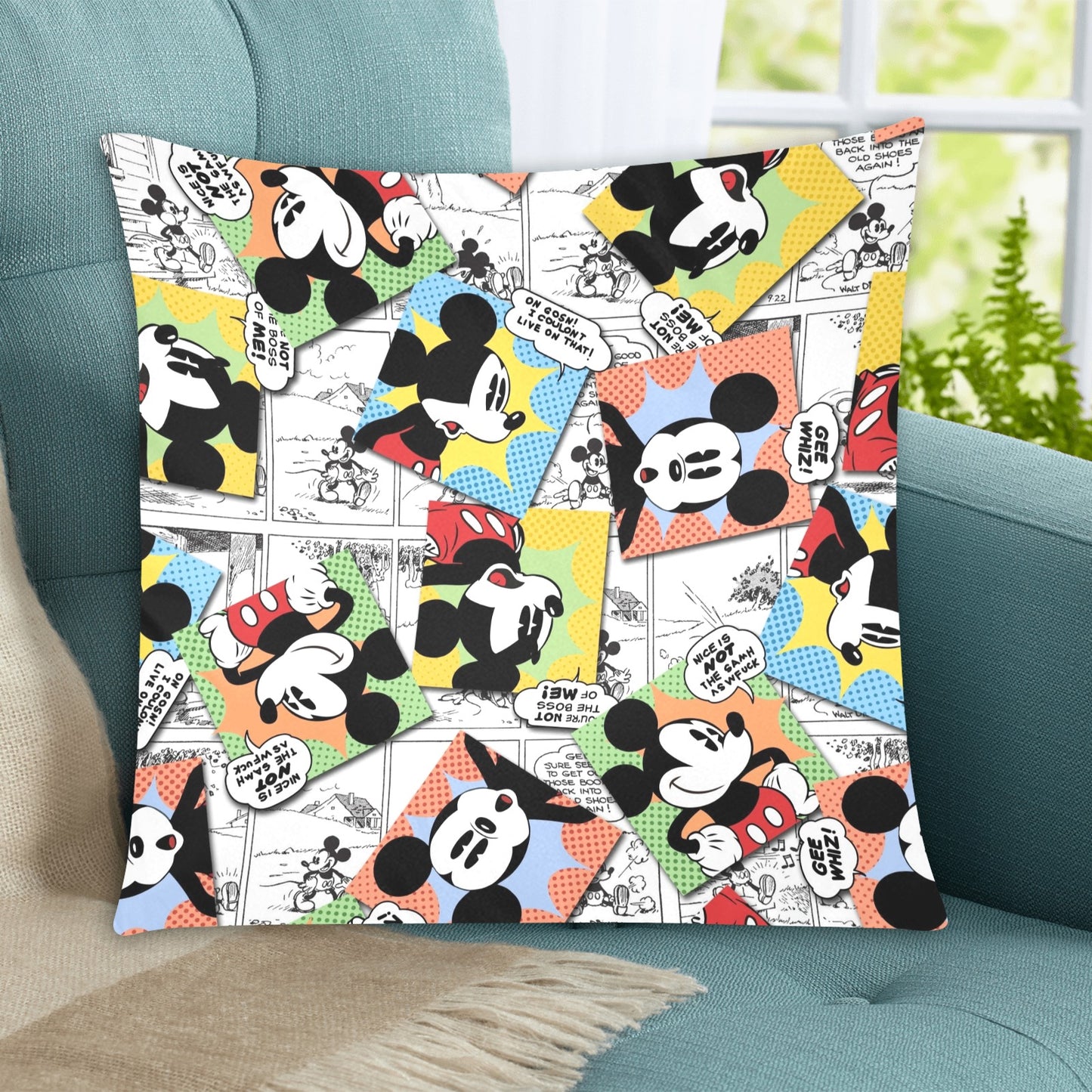 Mickey Cartoon Zippered Cushion Cover 20"x20" - The Cool Collective AU