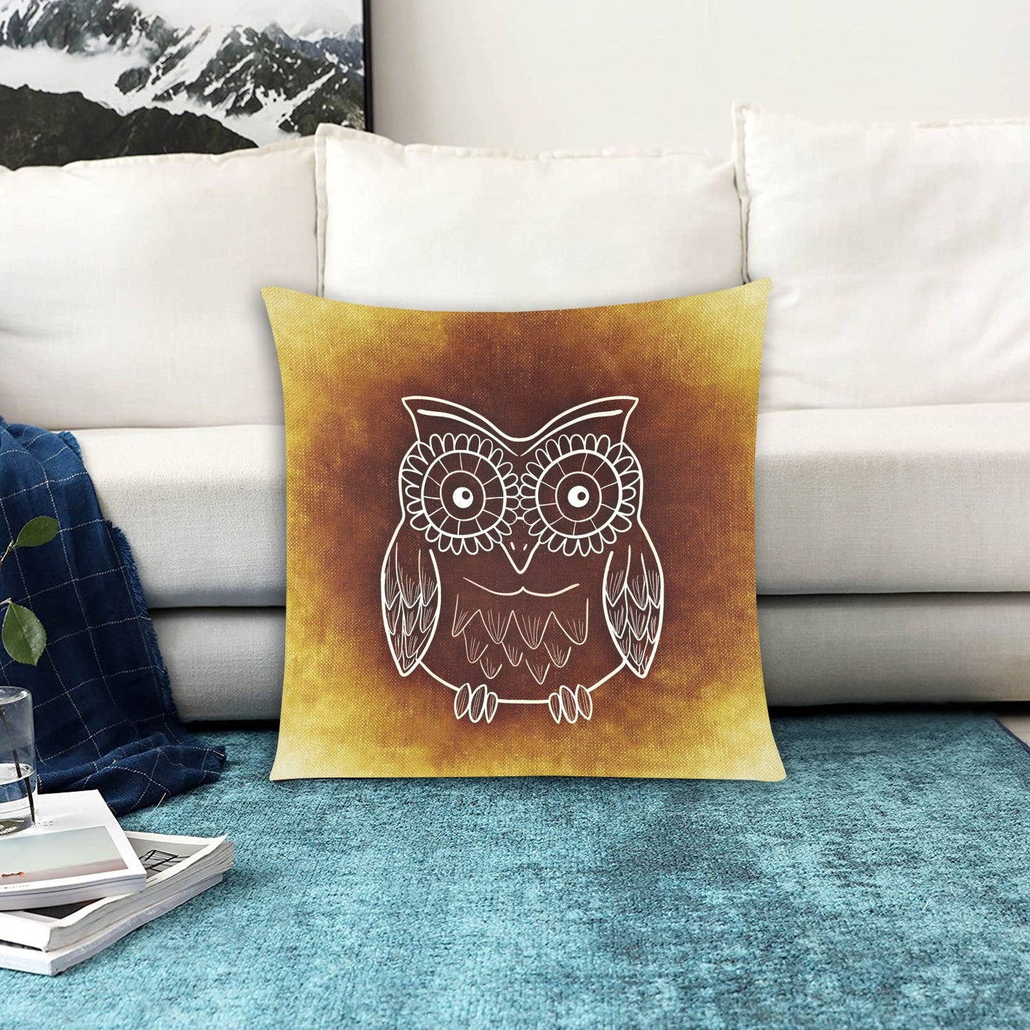 Owl Zippered Cushion Cover 20"x20" - The Cool Collective AU