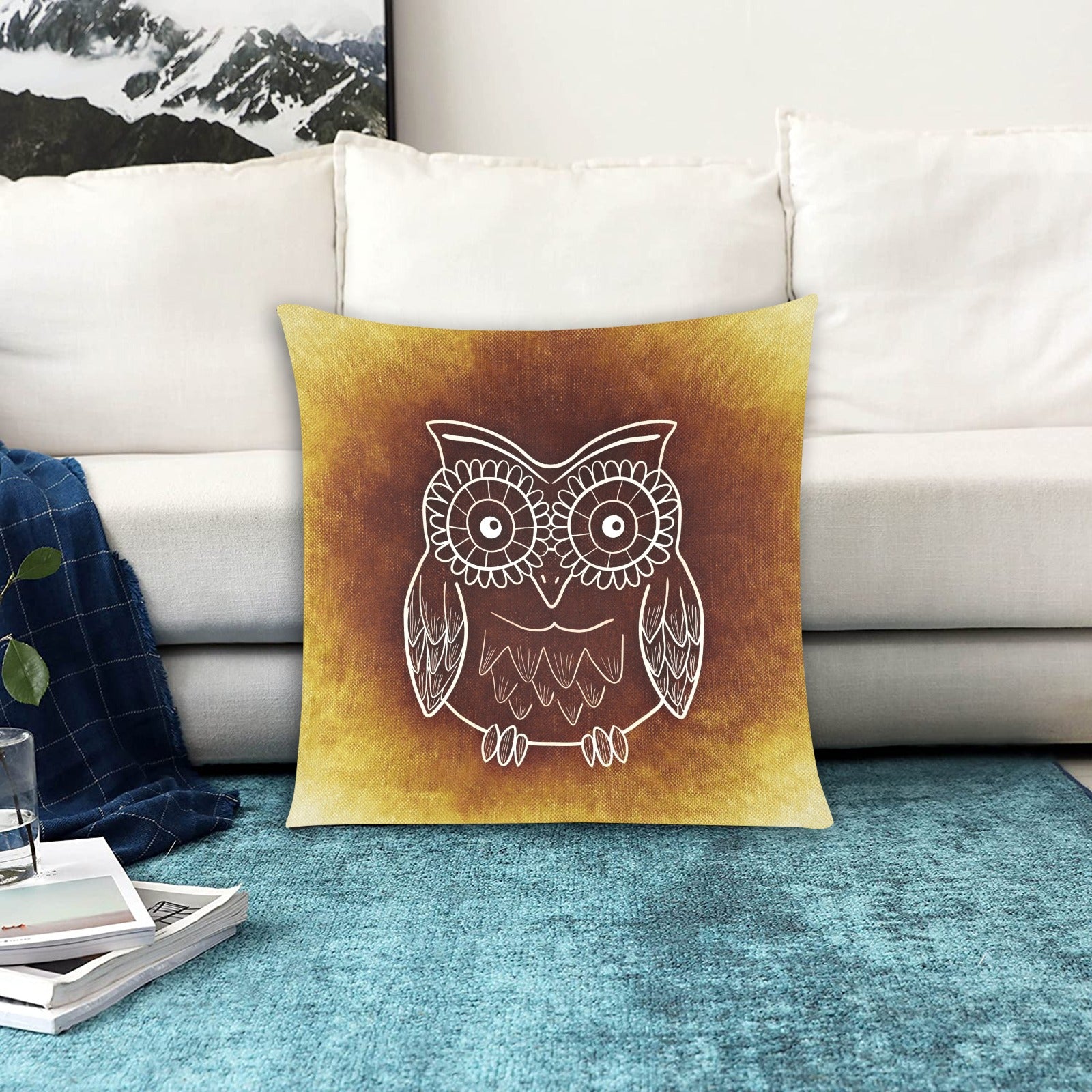Owl Zippered Cushion Cover 20"x20" - The Cool Collective AU