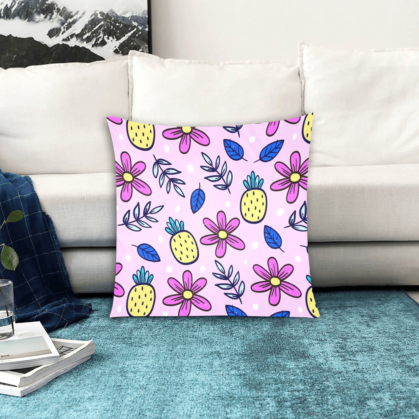 A Pop Of Pineapple Zippered Cushion Cover 20"x20" - The Cool Collective AU