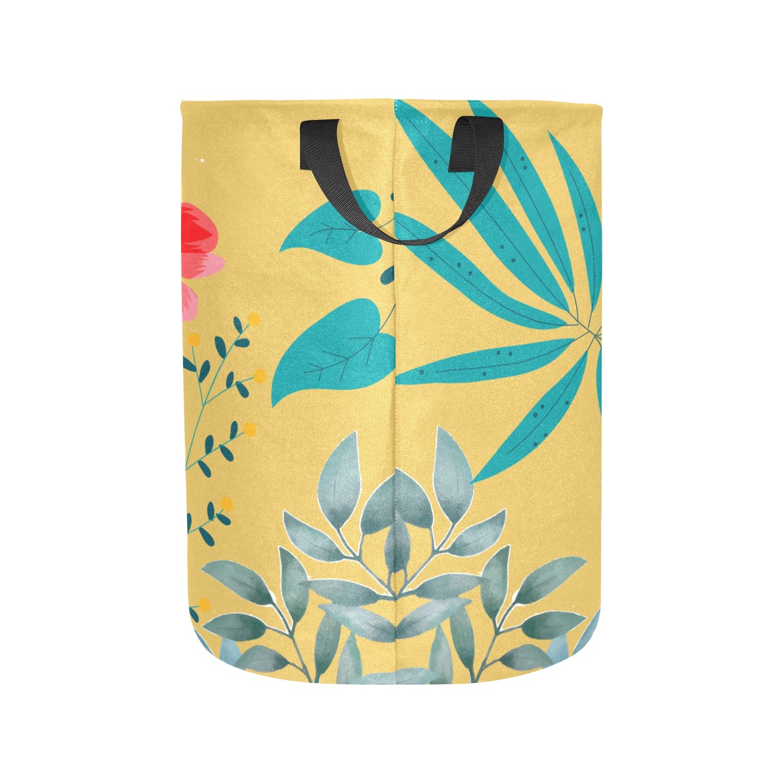 Floral Mustard Laundry Basket Laundry Bag - The Cool Collective AU