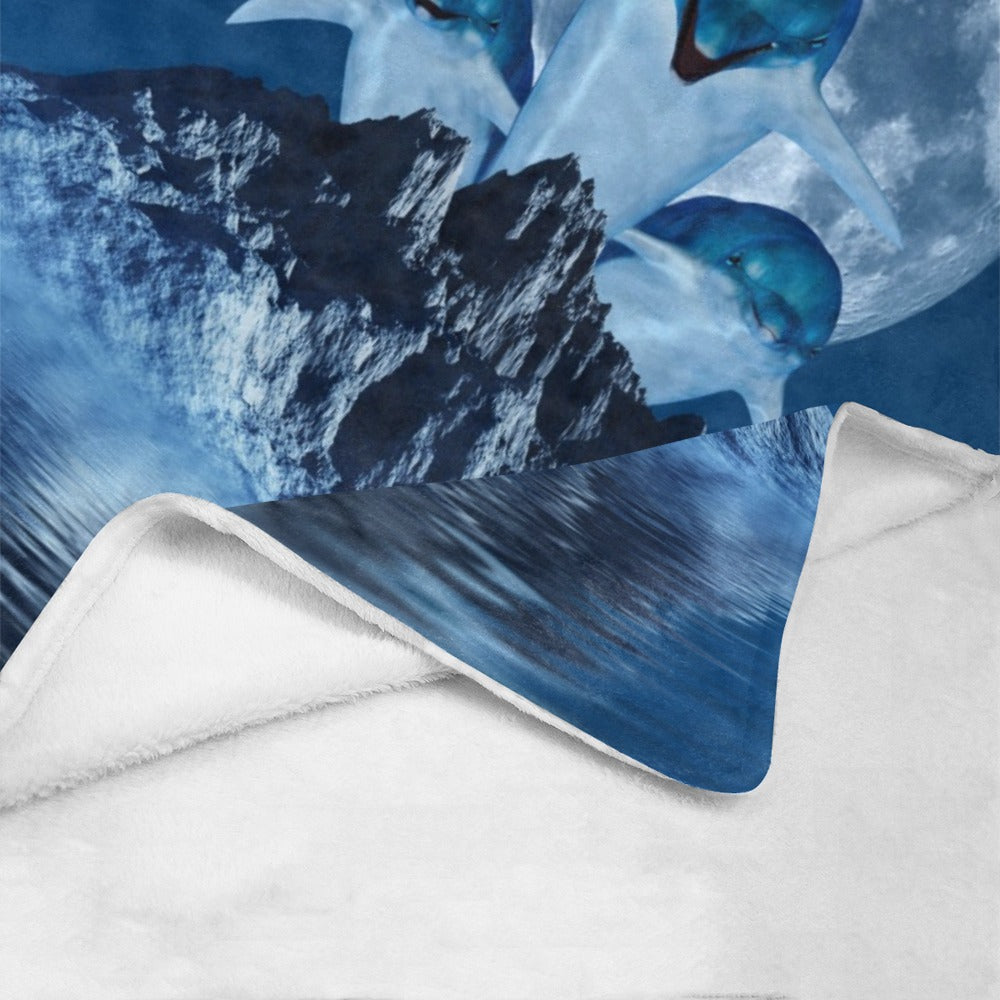 Dolphins Themed Ultra-Soft Micro Fleece Blanket - The Cool Collective AU