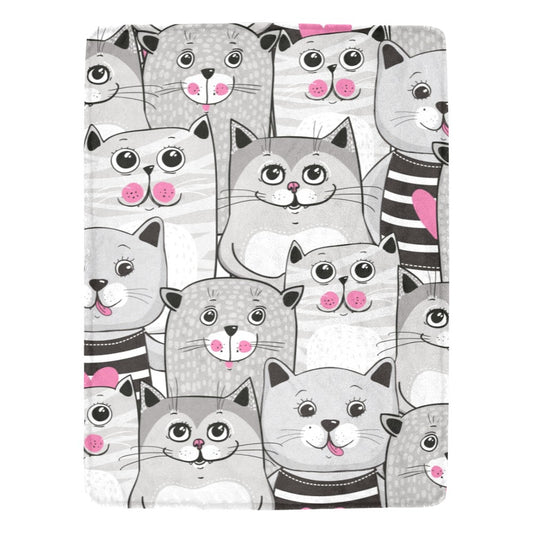 Cats Design Ultra-Soft Micro Fleece Blanket - The Cool Collective AU